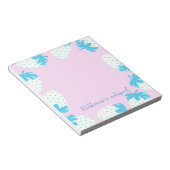 Erdbeere Rosa Blau Notizblock (angewinkelt)