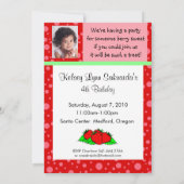 Erdbeere Rosa Einladung (Rückseite)