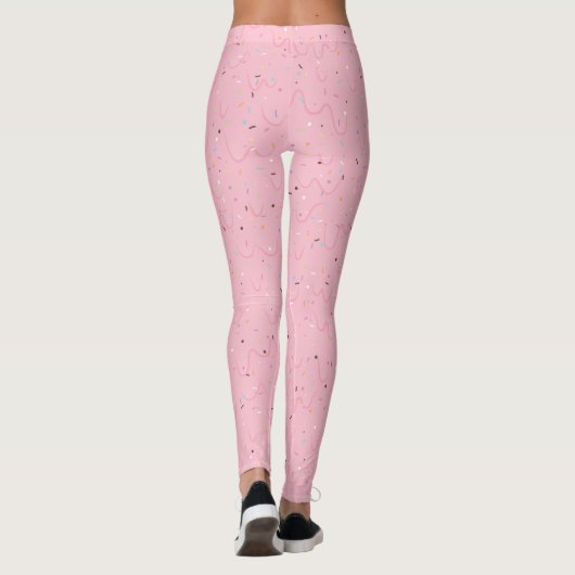 Erdbeere Rosa Eiscreme Leggings (Rückseite)