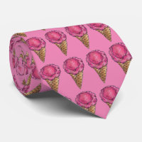 Erdbeere Rosa Eiscreme Waffel Kone Feinschmecker K
