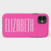 Erdbeere Rosa Farbe | Minimalistischer Name Case-Mate iPhone Hülle (Rückseite (Horizontal))