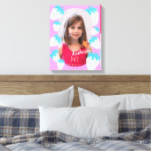Erdbeere Rosa Foto Leinwanddruck (Insitu (Schlafzimmer))