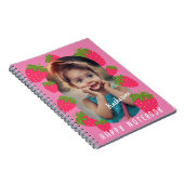 Erdbeere Rosa Foto Notizblock (Rechte Seite)