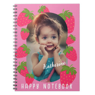Erdbeere Rosa Foto Notizblock
