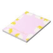 Erdbeere Rosa Gelb Notizblock (Rotiert)