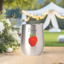 Erdbeere Rot Grüne Saftige 4Emma Wasserflasche