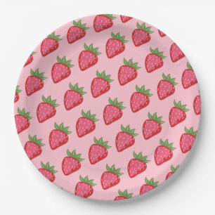 Erdbeere Rot Pink Berry Süß  Pappteller