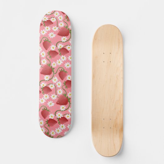 Erdbeere, rot und rosa skateboard (Vorderseite)