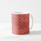 Erdbeere Rot Weiße Punkte Kaffeetasse (VorderseiteRechts)