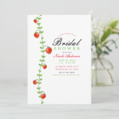 Erdbeere Rote Berries Brautparty Einladung (Stehend Vorderseite)