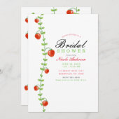 Erdbeere Rote Berries Brautparty Einladung (Vorne/Hinten)