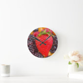 Erdbeere Runde Wanduhr (Zuhause)