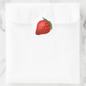 Erdbeere Runder Aufkleber (Tasche)