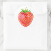 Erdbeere Runder Aufkleber (Tasche)