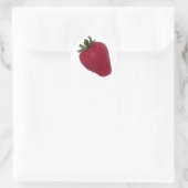 Erdbeere Runder Aufkleber (Tasche)