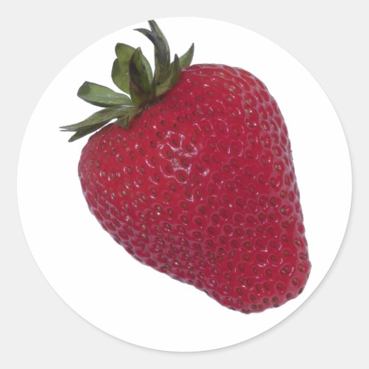 Erdbeere Runder Aufkleber (Vorderseite)