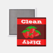 Erdbeere Saubere Spülmaschine Geschirrspülmaschine Magnet (Vorderseite/Rückseite)