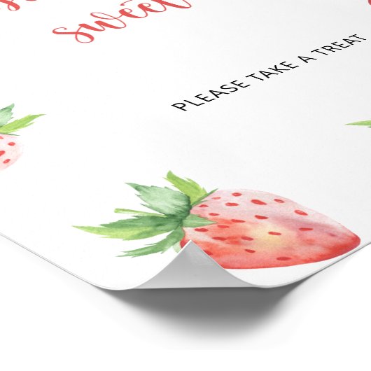 Erdbeere - Säuglinge sind süß Poster (Ecke)