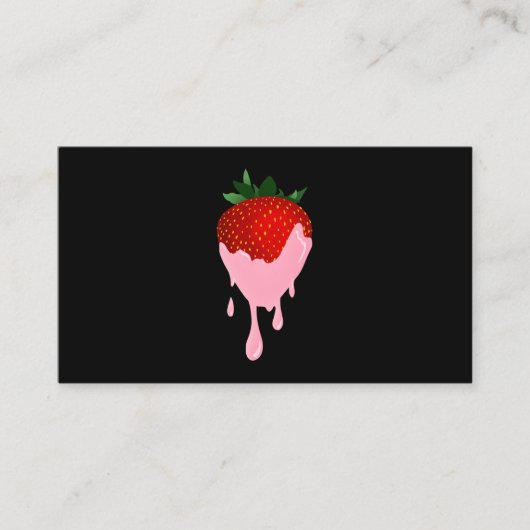 Erdbeere-Schokolade-Erdbeere-Visitenkarte Visitenkarte (Vorderseite)