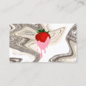 Erdbeere-Schokolade-Erdbeere-Wirbel-Karte Visitenkarte (Vorderseite)