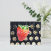 Erdbeere Schreibmaschinentzürich Postkarte (Stehend Vorderseite)