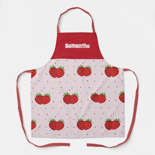 Erdbeere Schürze (Vorderseite)