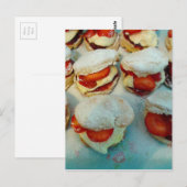 Erdbeere Scones/Cakes Postkarte (Vorne/Hinten)