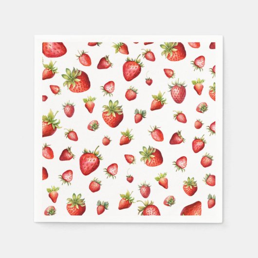 Erdbeere Serviette (Vorderseite)
