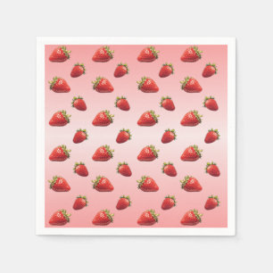 Erdbeere Serviette