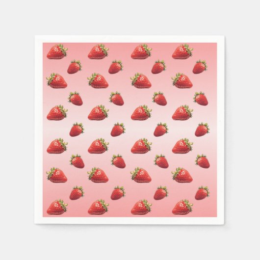 Erdbeere Serviette (Vorderseite)