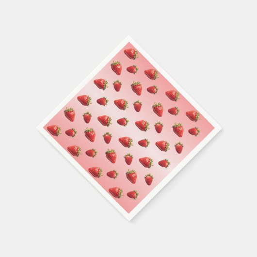 Erdbeere Serviette (Ecke)