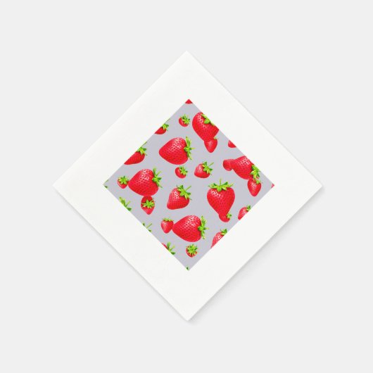 Erdbeere Serviette (Ecke)