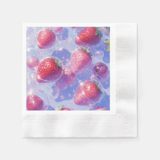 Erdbeere Serviette