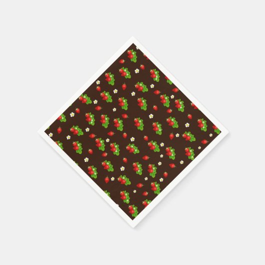 Erdbeere Serviette (Ecke)