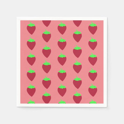 Erdbeere Serviette (Vorderseite)
