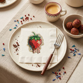 Erdbeere Serviette