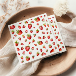 Erdbeere Serviette