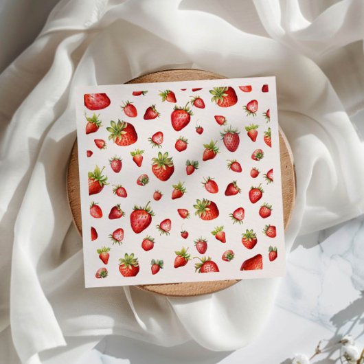 Erdbeere Serviette