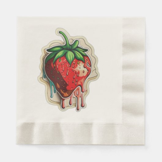 Erdbeere Serviette (Vorderseite)