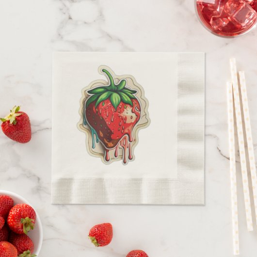 Erdbeere Serviette (Beispiel)