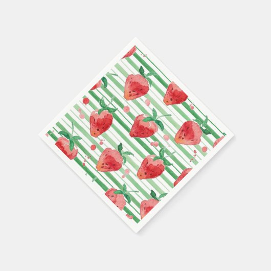 Erdbeere Serviette (Ecke)