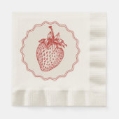 Erdbeere Serviette (Vorderseite)