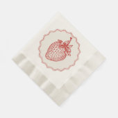 Erdbeere Serviette (Ecke)