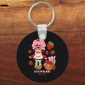 Erdbeere Shortcake & amp; Kitty Custard Vintag Schlüsselanhänger (Vorderseite)