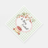 Erdbeere Shortcake Baby-Dusche große Napkins Serviette (Ecke)