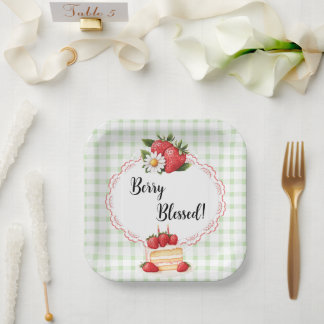 Erdbeere Shortcake Babydusche Teller