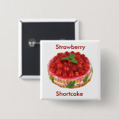Erdbeere Shortcake Button (Vorne & Hinten)