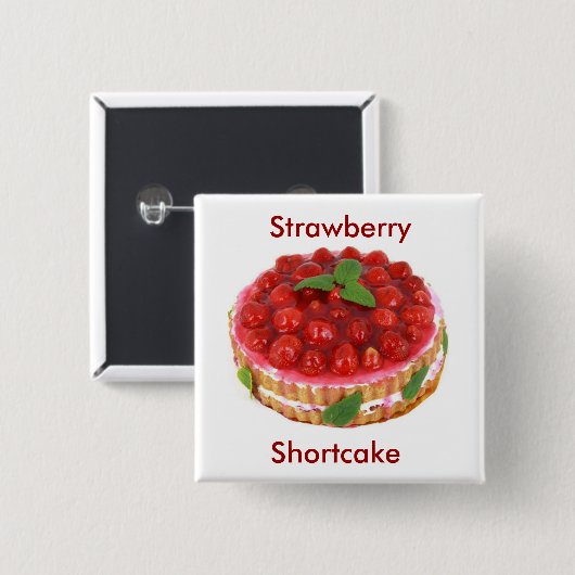 Erdbeere Shortcake Button (Vorne & Hinten)