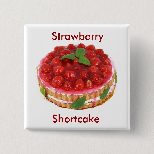 Erdbeere Shortcake Button (Vorderseite)