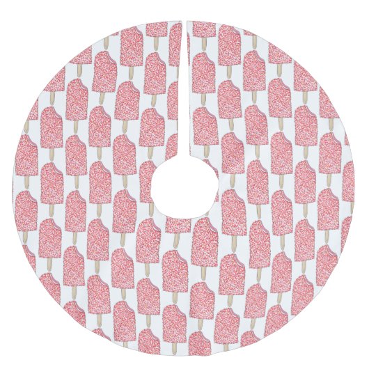 Erdbeere Shortcake Ice Popsim Junk Food Polyester Weihnachtsbaumdecke (Vorderseite)